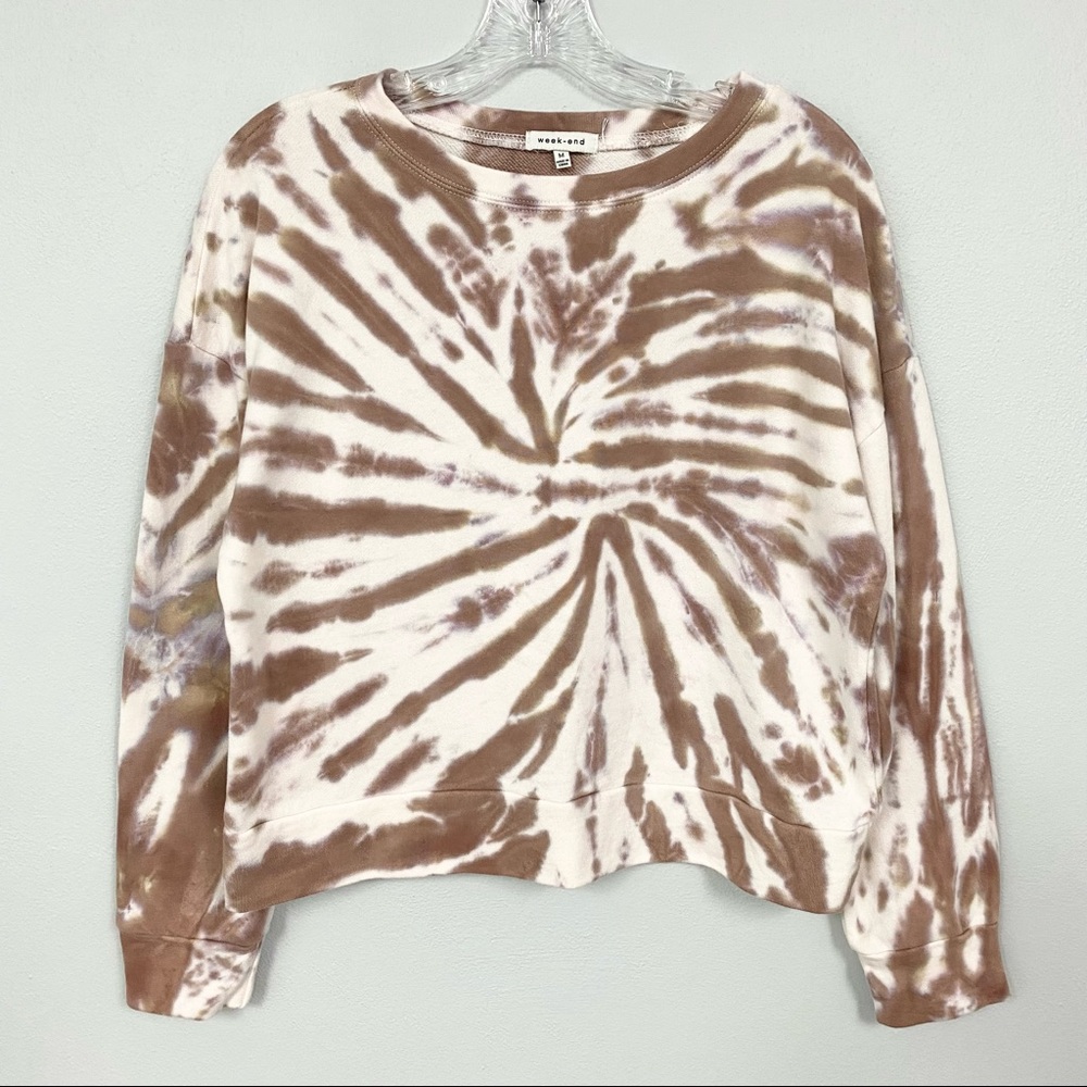 WEEK-END 🍿 Mocha Tie-Dyed Sweatshirt - Size M